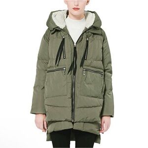 Orolay Women's Thickened Down Jacket Green Small